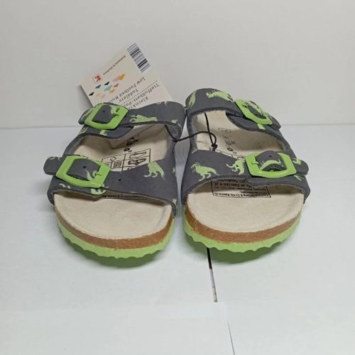 Kuniboo kisfiú dinoszaurusz mintás papucs – szürke, 27