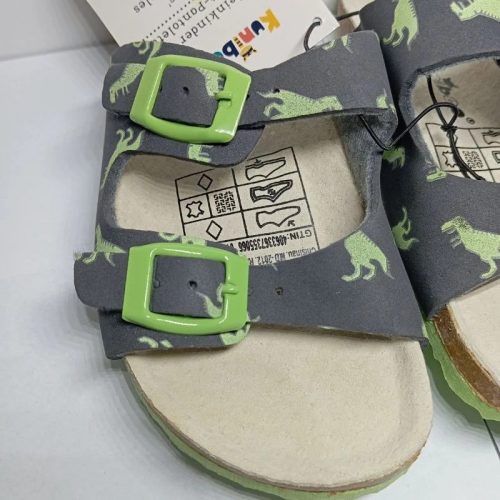 Kuniboo kisfiú dinoszaurusz mintás papucs – szürke, 27