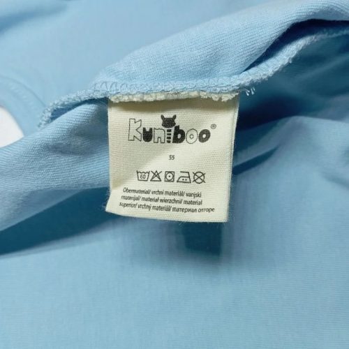 Kuniboo világoskék csíkos nyári babahálózsák – 55 cm