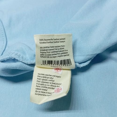 Kuniboo világoskék csíkos nyári babahálózsák – 55 cm