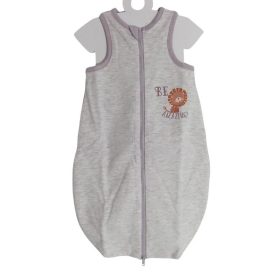   Kuniboo nyári babazsák 55 cm – világosszürke-lila, oroszlán mintával