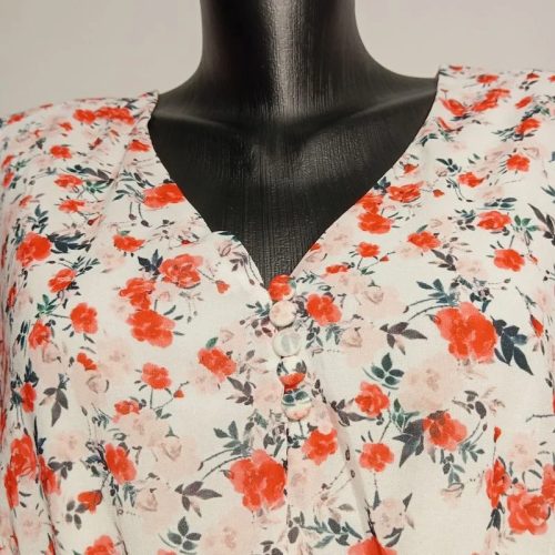 Virágmintás gumírozott derekú nyári egyberuha – LOLALIZA