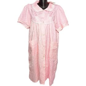 Lati Fashion rózsaszín kockás hálóing XL