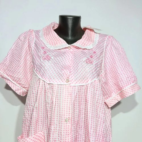 Lati Fashion rózsaszín kockás hálóing XL