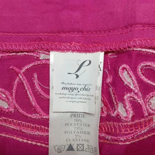 Mayo Chix ciklámen mini szoknya zsebes fazonnal L méret