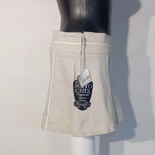 Mayo Chix halványszürke paneles miniszoknya-S