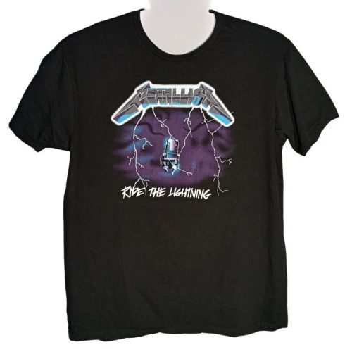 Metallica Ride the Lightning Férfi Fekete Póló - XL