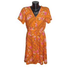 Virágmintás könnyű nyári midi egészruha 40-es