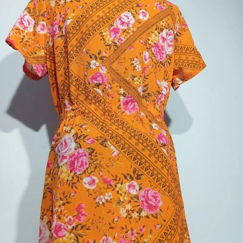 Virágmintás könnyű nyári midi egészruha 40-es