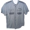 Férfi világoskék rövid ujjú ing – XL-XXL méret