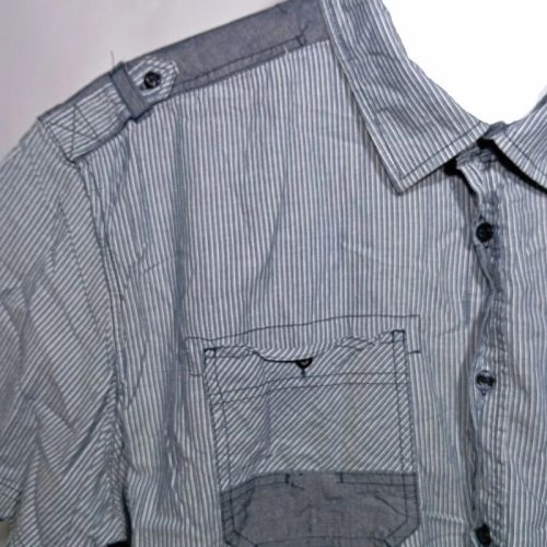 Férfi világoskék rövid ujjú ing – XL-XXL méret