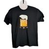 Férfi fekete Minhas Beer O’Clock grafikai mintás pamut póló – XL