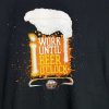 Férfi fekete Minhas Beer O’Clock grafikai mintás pamut póló – XL