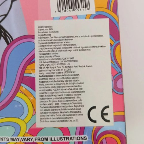 Girl Stylish színezhető ruha babaszett filctollakkal, kreatív gyerekjáték 3+ – 28 cm baba