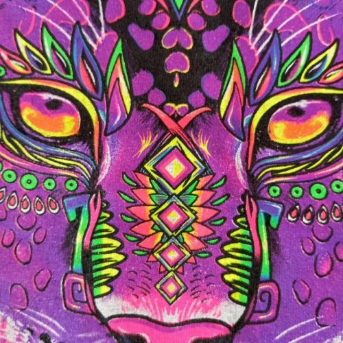 Színes Puerto Vallarta oroszlánfejes unisex T-shirt– fekete, 100% pamut