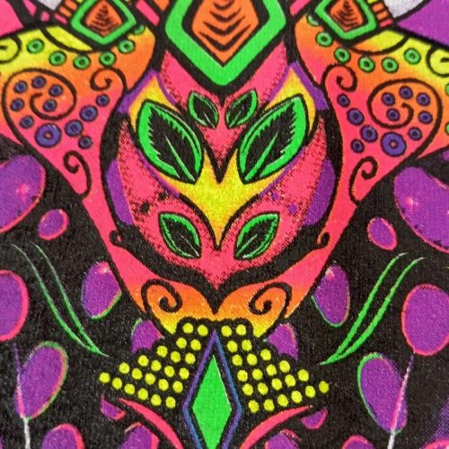 Színes Puerto Vallarta oroszlánfejes unisex T-shirt– fekete, 100% pamut