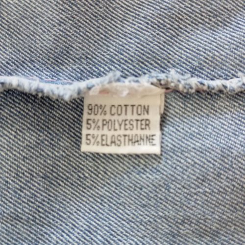 Kislány farmerdzseki rózsaszín csíkos ujjrésszel – 128-134-es, hímzett mintával