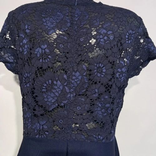 Miusol sötétkék csipkés alkalmi midiruha – 2XL