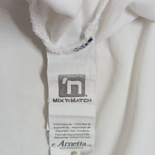 Mix’n Match fehér flitteres “MUSIC” női top – L