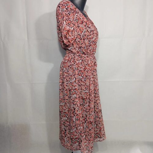 Monsoon karcsúsított midiruha színes apró leveles minta 