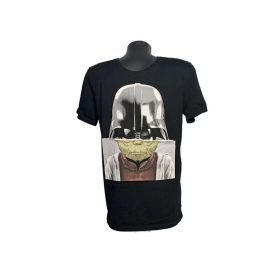 Neil Barrett Designer fekete póló – Darth Yoda Hybrid grafikával