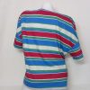 Nice & Chic színes csíkos ejtett vállú oversized póló – L méret