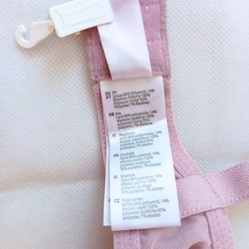 NKD csipkés melltartó 85C – halvány mályva, új, címkés