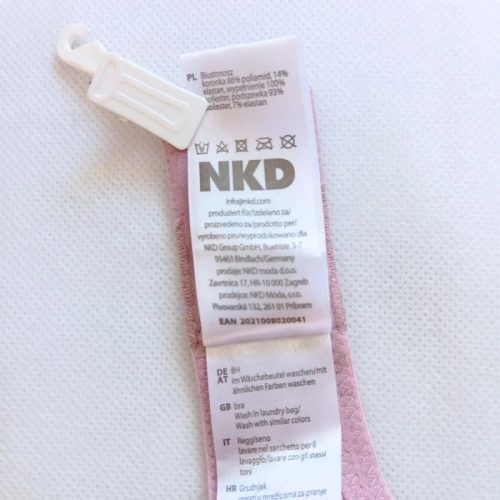 NKD csipkés melltartó 85C – halvány mályva, új, címkés