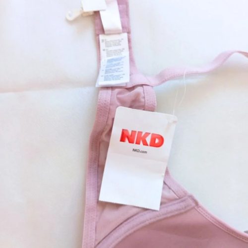 NKD csipkés melltartó 85C – halvány mályva, új, címkés