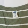 Old Navy zöld-fehér csíkos női póló – V-nyakú, kényelmes fazon XL