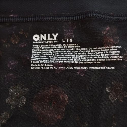 ONLY fekete, virágmintás magas derekú bikini alsó – Cotton Classic Wild Poppy (L)