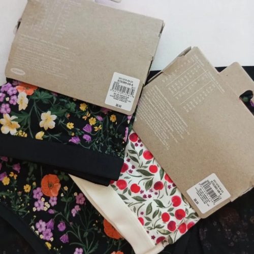 ONLY fekete, virágmintás magas derekú bikini alsó – Cotton Classic Wild Poppy (L)