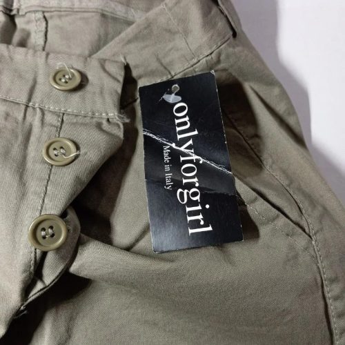 Onlyforgirl olívazöld vászon térdnadrág – S méret