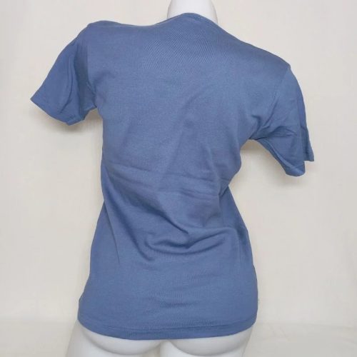 OP Lady kék női Basic póló strasszos szívekkel – M