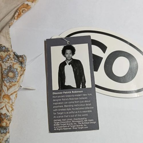 Patrick Robinson – napfényes retró mini ruha fodros aljjal (M)