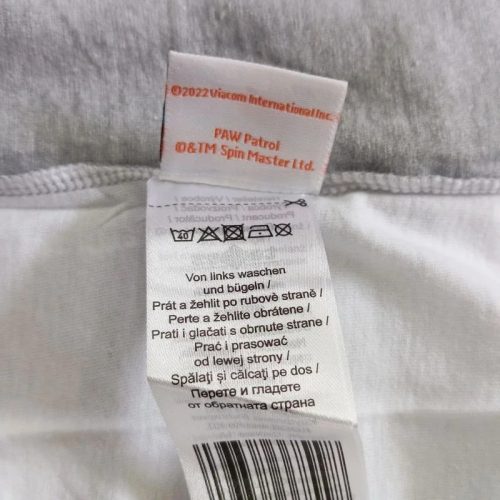 Paw Patrol kétoldalas lány póló – szürke-fehér, 98/104-es méret