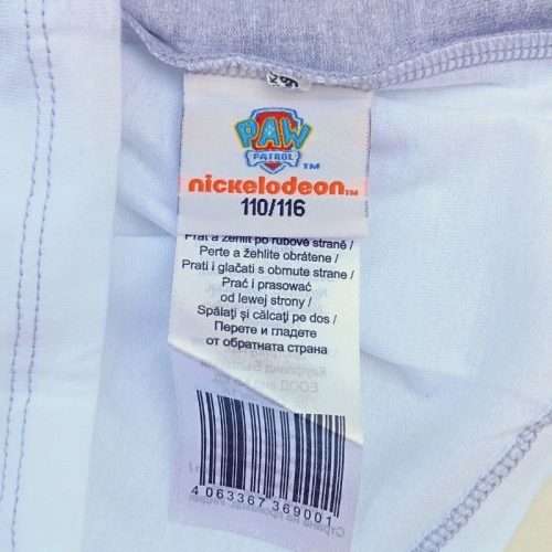 Paw Patrol kétoldalas lány T-shirt – szürke-fehér, 110/116-os méret