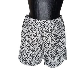   Pimkie női rövidnadrág – fekete-fehér, pöttyös, kerekített szár