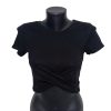 Pimkie fekete csavart crop-top póló – S méret