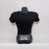 Pimkie fekete csavart crop-top póló – S méret