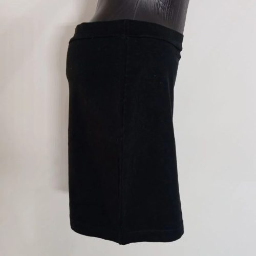 POP84 fekete pamut mini szoknya – elasztikus, olasz stílus