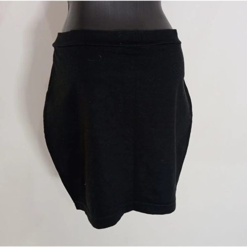 POP84 fekete pamut mini szoknya – elasztikus, olasz stílus