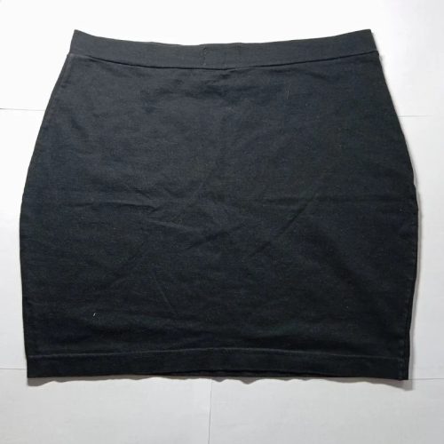 POP84 fekete pamut mini szoknya – elasztikus, olasz stílus