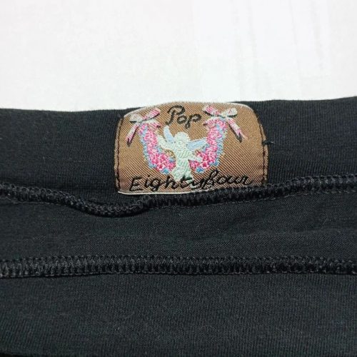 POP84 fekete pamut mini szoknya – elasztikus, olasz stílus