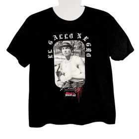 Férfi fekete Realés Street “El Gallo Negro” pamut póló