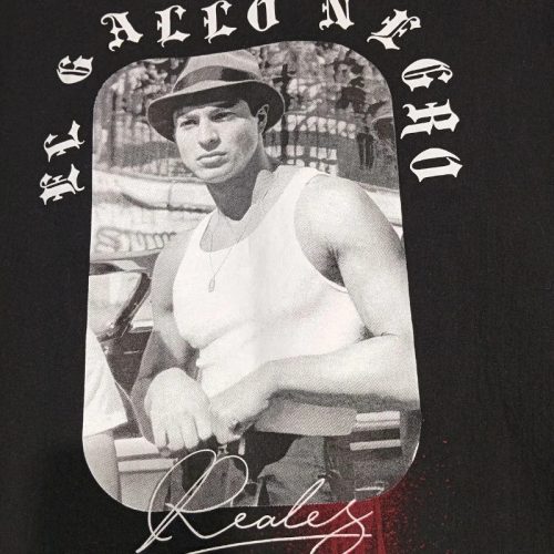 Férfi fekete Realés Street “El Gallo Negro” pamut póló