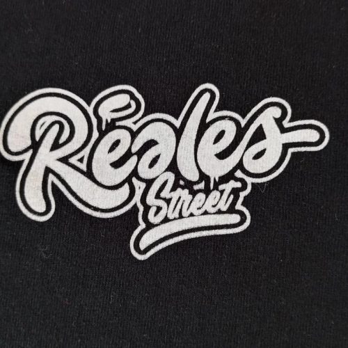 Férfi fekete Realés Street “El Gallo Negro” pamut póló