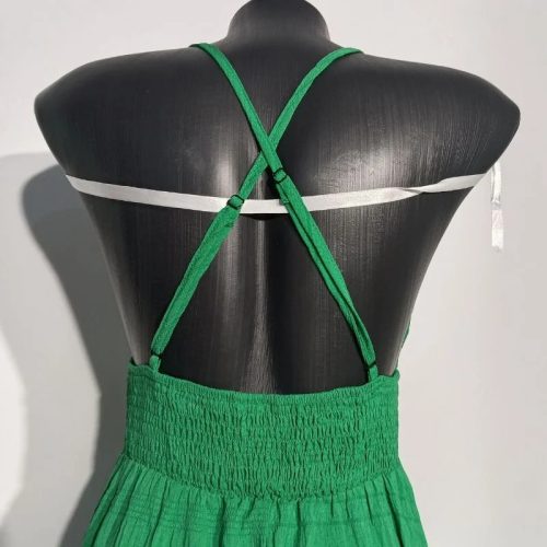 Zöld spagettipántos Shein nyári maxi ruha – 38 -as méretben