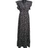 Shein fekete-fehér pöttyös maxi ruha – M méret