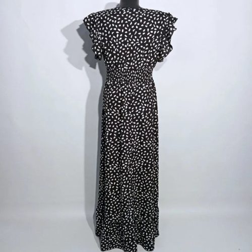 Shein fekete-fehér pöttyös maxi ruha – M méret